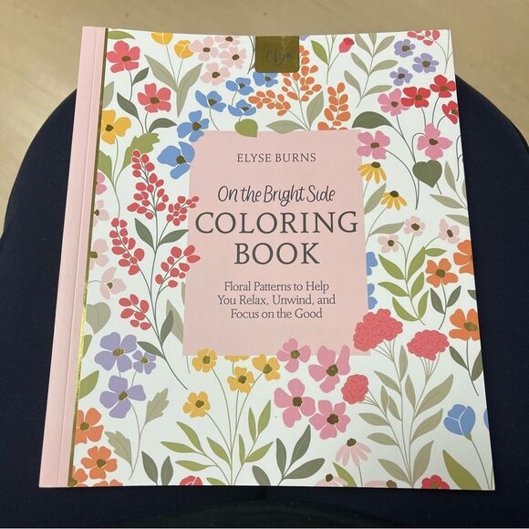On The Bright Side NEW Floral Coloring Book - Picture 1 of 6